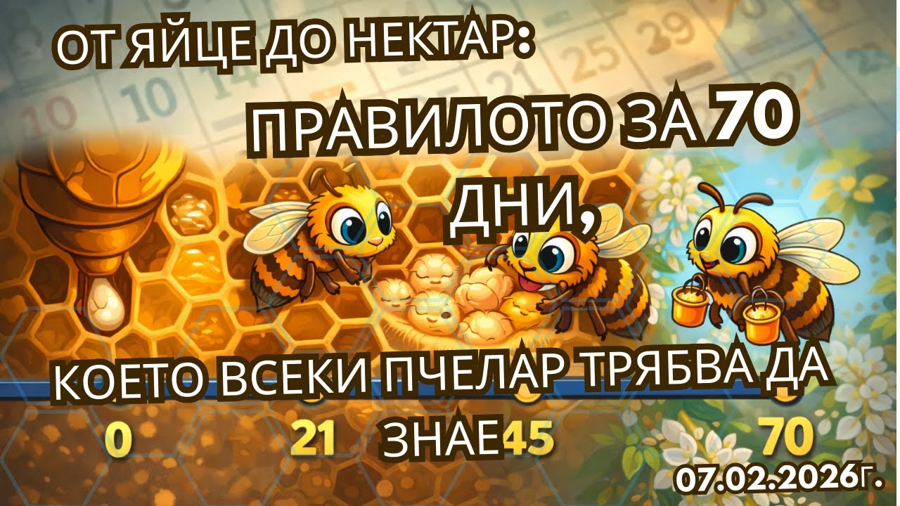 От яйце до нектар: правилото за 70 дни, което всеки пчелар трябва да знае