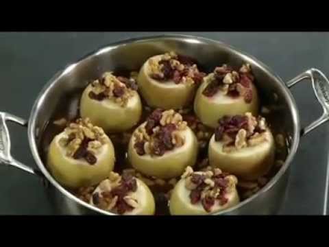 Baked Stuffed Apples with walnuts and cranberries, by Home Cuisine's Mae Pike
