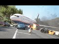 B737 Emergency Landing On Highway With Broken Landing Gear | GTA 5