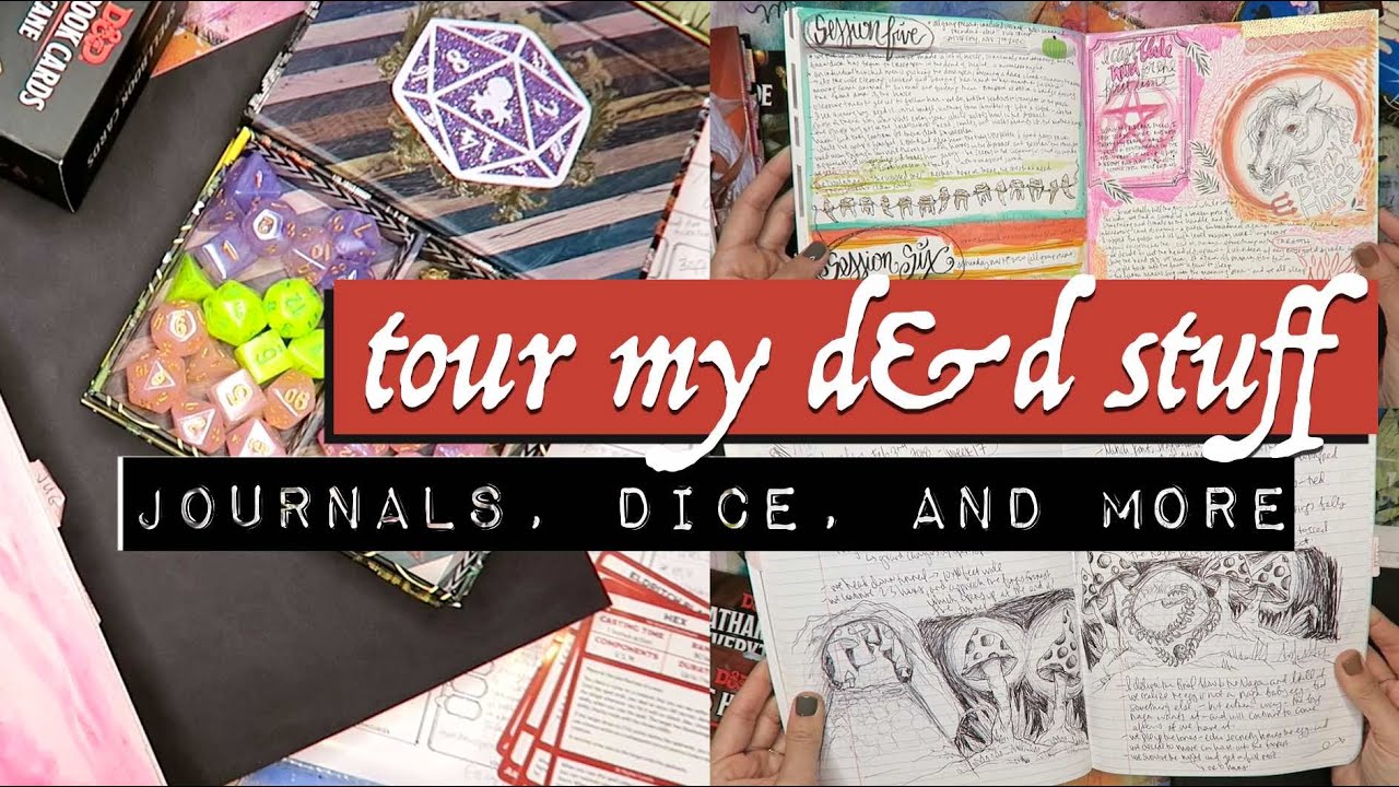 MY D&D STUFF journals, dice, books, and more YouTube