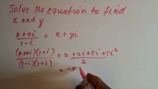 Solving equations to find x and y (complex numbers)2