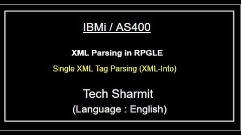 IBMi (AS400) XML Parsing using RPGLE program | rpgle programming tutorial | as400 tutorial  beginner