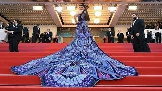 Aishwarya Rai Bachchan In Michael Cinco At Cannes 2018 Red Carpet On Her Day 1