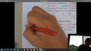 Mr. Couch - One Step Equations with Fractions Notes Lecture