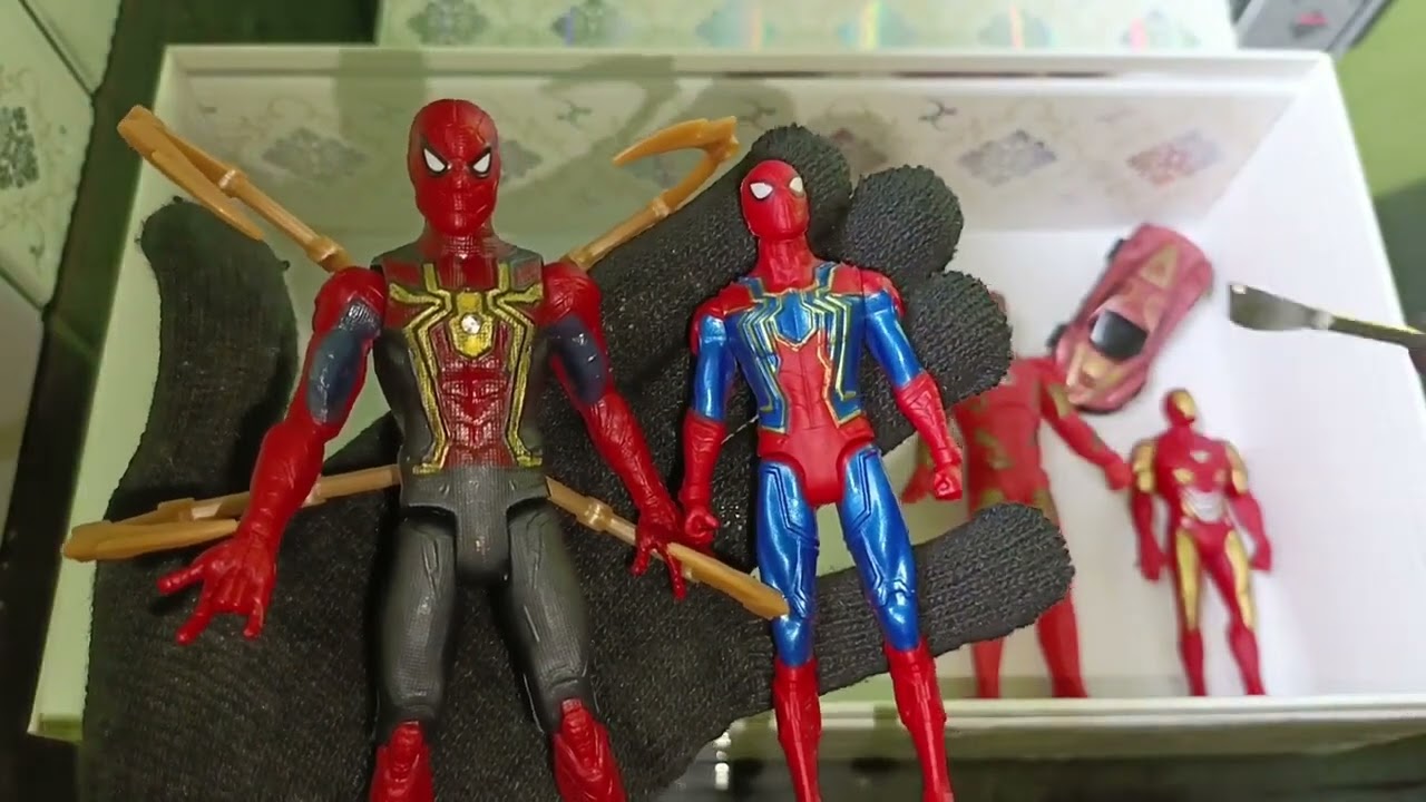 unboxing toys superheroes avengers/spiderman/hulk/iron man/captain Amerika