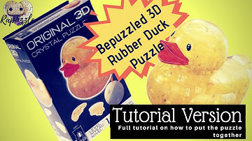 Bepuzzled 3D Crystal Puzzle- Rubber Duck- Tutorial Version