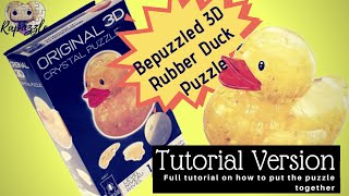 Bepuzzled 3D Crystal Puzzle Rubber Duck Tutorial Version