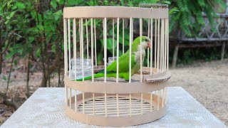 How to make a simple Parrot cage using cardboard - Creative Parrot bird cage