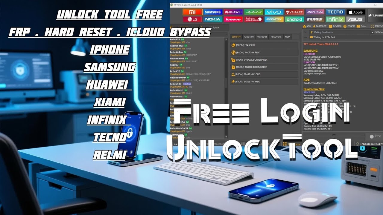 Unlock Tool New Update Free With Proof /Frp Remove/Password Remove / Iphone 6/7/8Bypass 