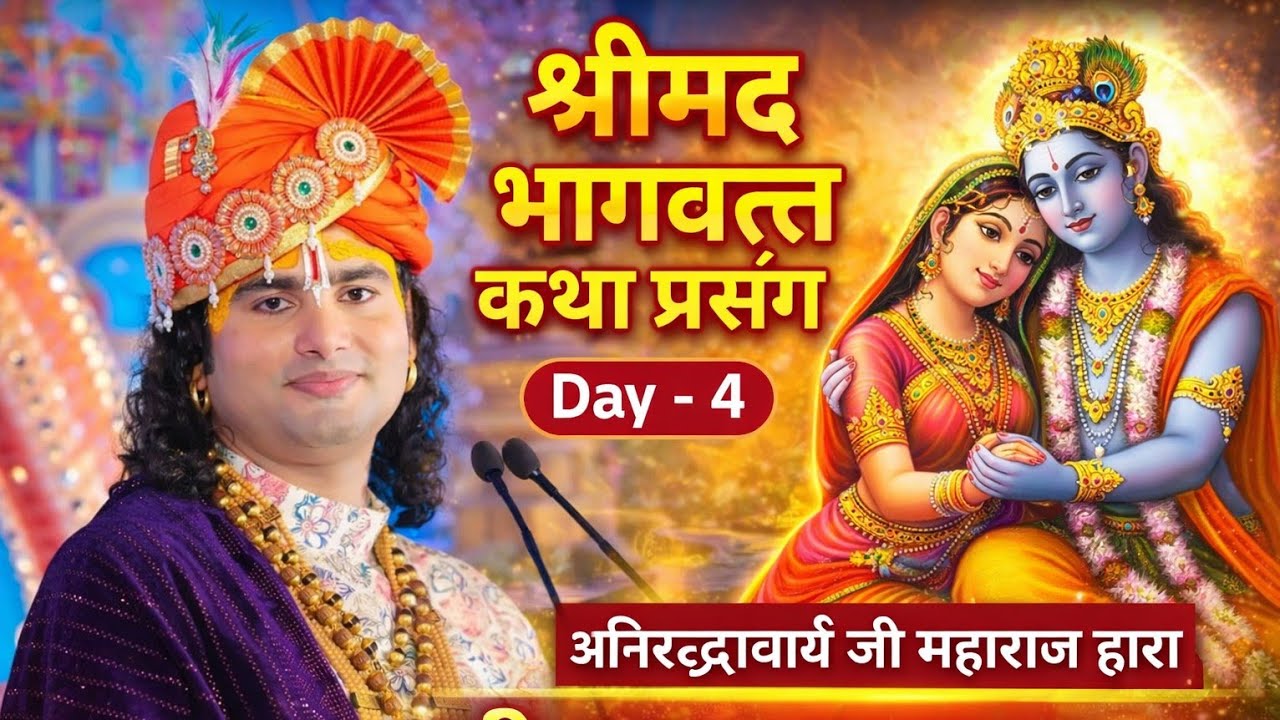 श्रीमद भागवत कथा प्रसंग Day 4 | जीवन का गहरा रहस्य | Anirudhacharya जी महाराज