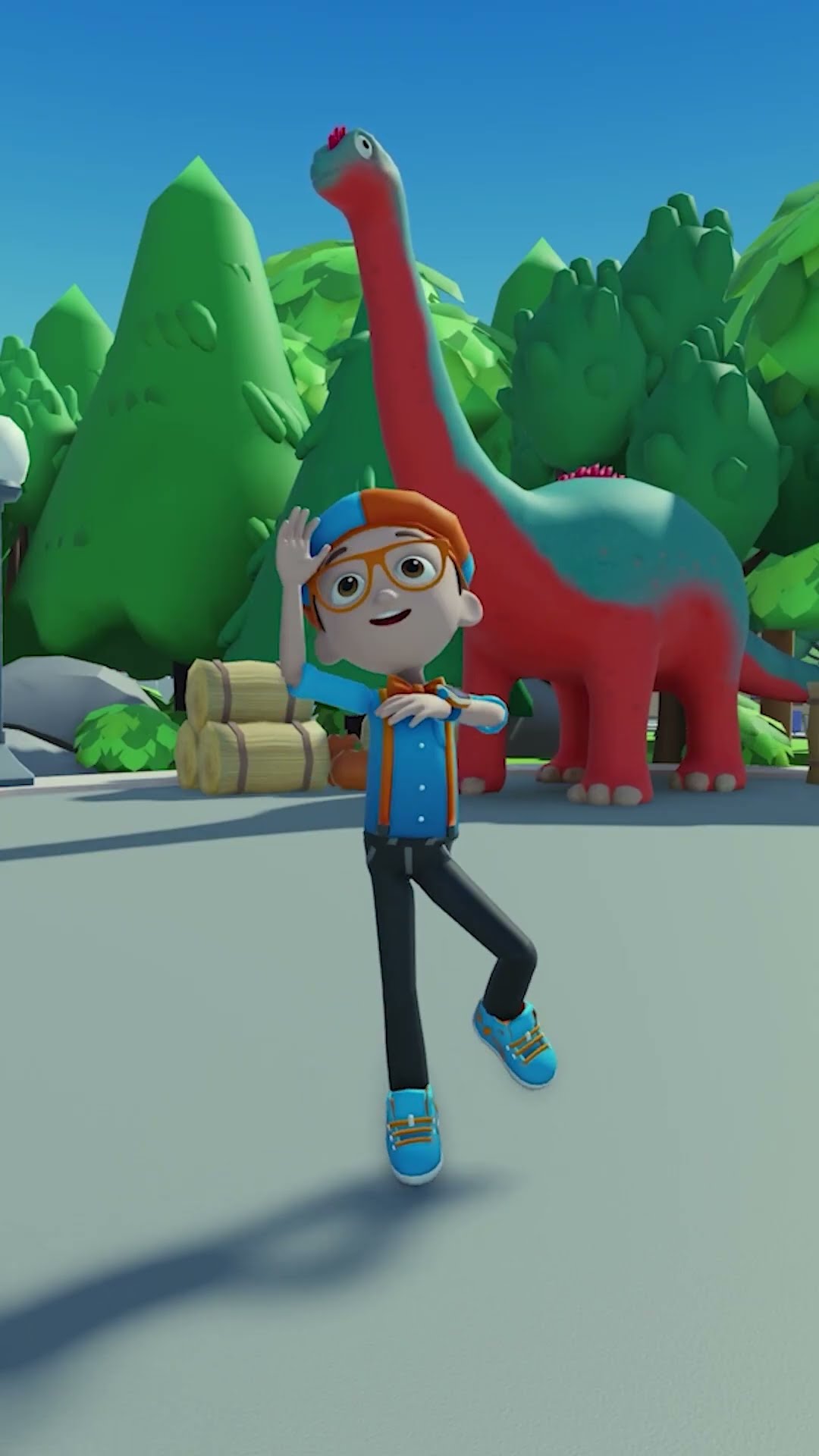 Sing Blippi's DINO SONG!??? | Blippi Roblox Shorts | #shorts #blippi #roblox