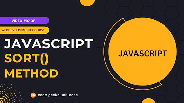 Learn the JavaScript Arrays sort() Method with Examples 🚀 | Web Development Tutorial#97