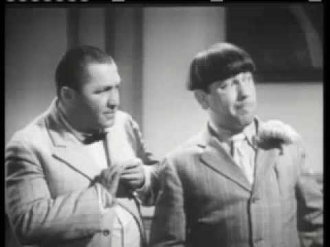 Three Stooges: Moe puts Curly's head in a letterpress - YouTube