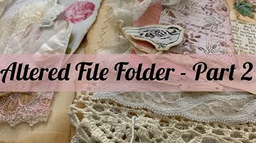 Altered File Folder | Decorating Front | OohLaLa Vintage Treasures