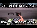 Volvo XC40 (2019-2025): How To Use Coat Hooks? XC40 Tips & Tricks!
