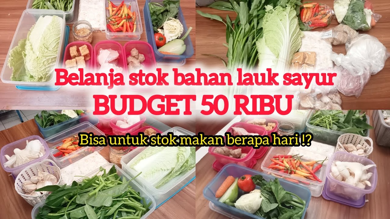 BUDGET 50 RIBU UNTUK BELANJA BAHAN LAUK SAYUR, KIRA KIRA BISA UNTUK ...