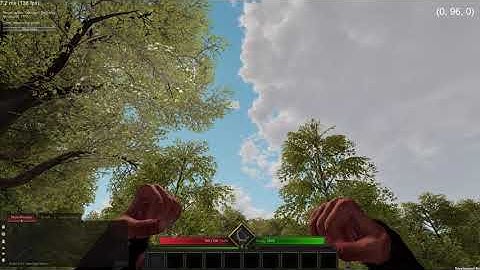 Walking through a procedurally generated forest in my multiplayer RPG Sword and Stone