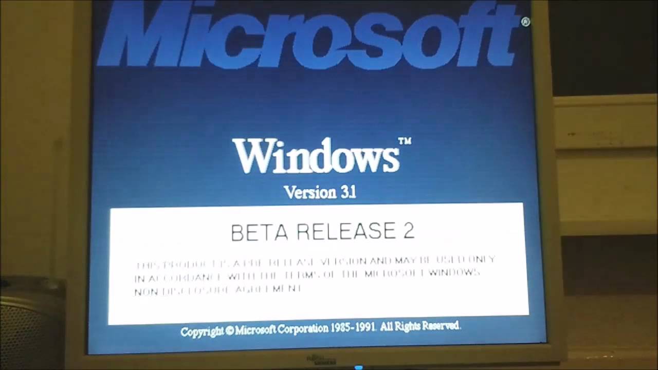 Windows 3.1 Build 43e Destruction - YouTube
