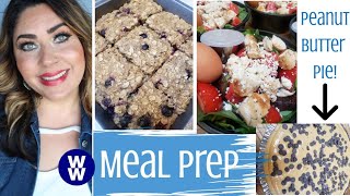 WEEKLY WW MEAL PREP | PEANUT BUTTER PIE | PANERA SALAD | BLUEBERRY BFAST BARS | WEIGHT WATCHERS!