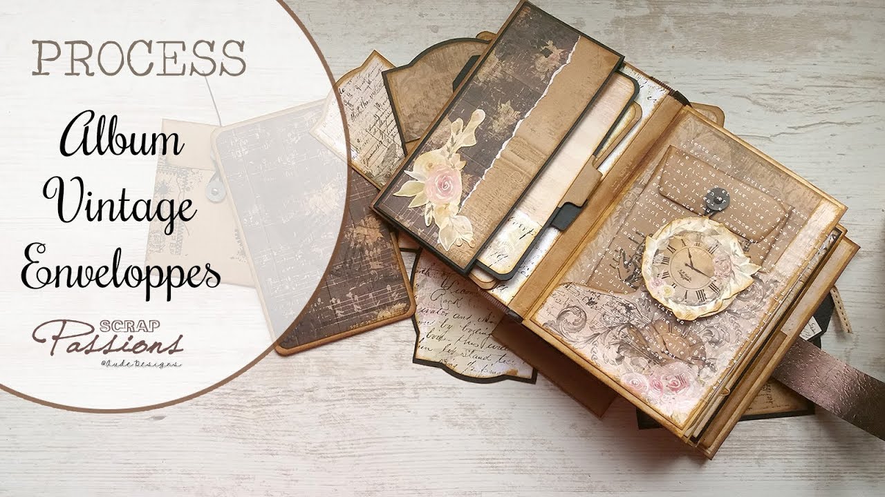 PROCESS Album Vintage Bisous ( enveloppes Krafts )