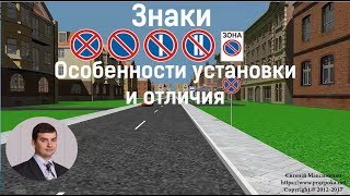 Знаки "Остановка запрещена и стоянка запрещена"