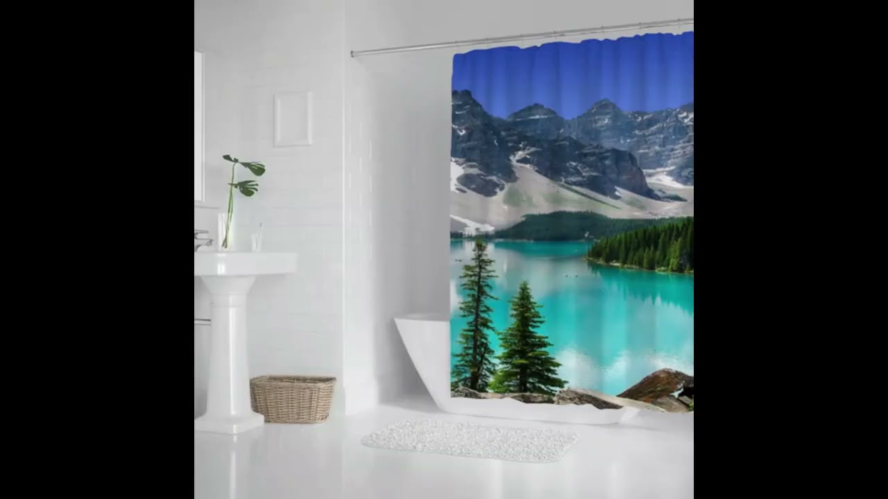 Stylish Bath Curtain Waterproof Shower Curtain 71 x 69 #30