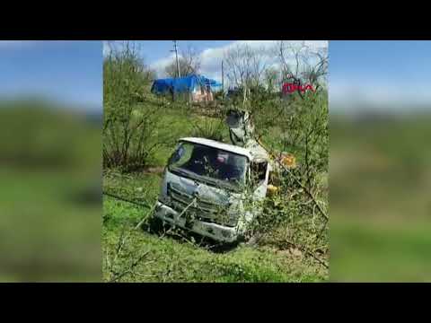 Şoförünün Kalp Krizi Geçirdiği Kamyonet, Fındık Bahçesine Devrildi
