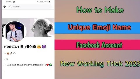 How to Make Unique + Emoji Name Account on Facebook 2023 | Create Unique Emoji Name Facebook ID 2023