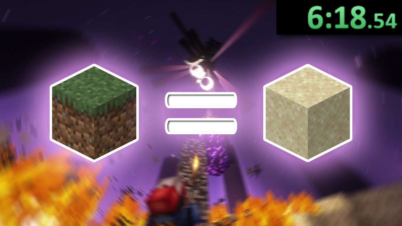 Can I Speedrun Minecraft, But All Blocks Have Gravity