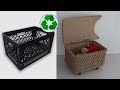 Amazing ! Super Recycling ideas from Old Milk Crates, Jute Craft ideas