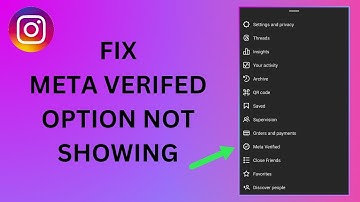 How To Fix Meta Verified Option Not Showing On Instagram
