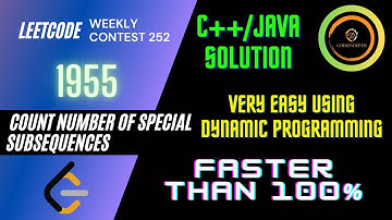 Count Number of Special Subsequences Leetcode Hard 1955 Leetcode Weekly Contest 252