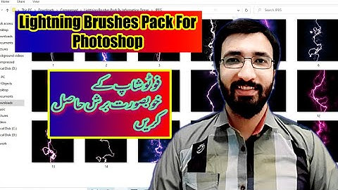 Lightning Brushes Pack For Adobe Photoshop | Photoshop Tutorial | By | Information Ocean | In | Urdu