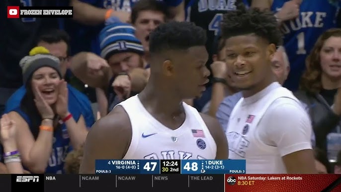 Zion Williamson is floating at Cameron Indoor, Zion is out here FLOATING!  😱, By NBA on ESPN