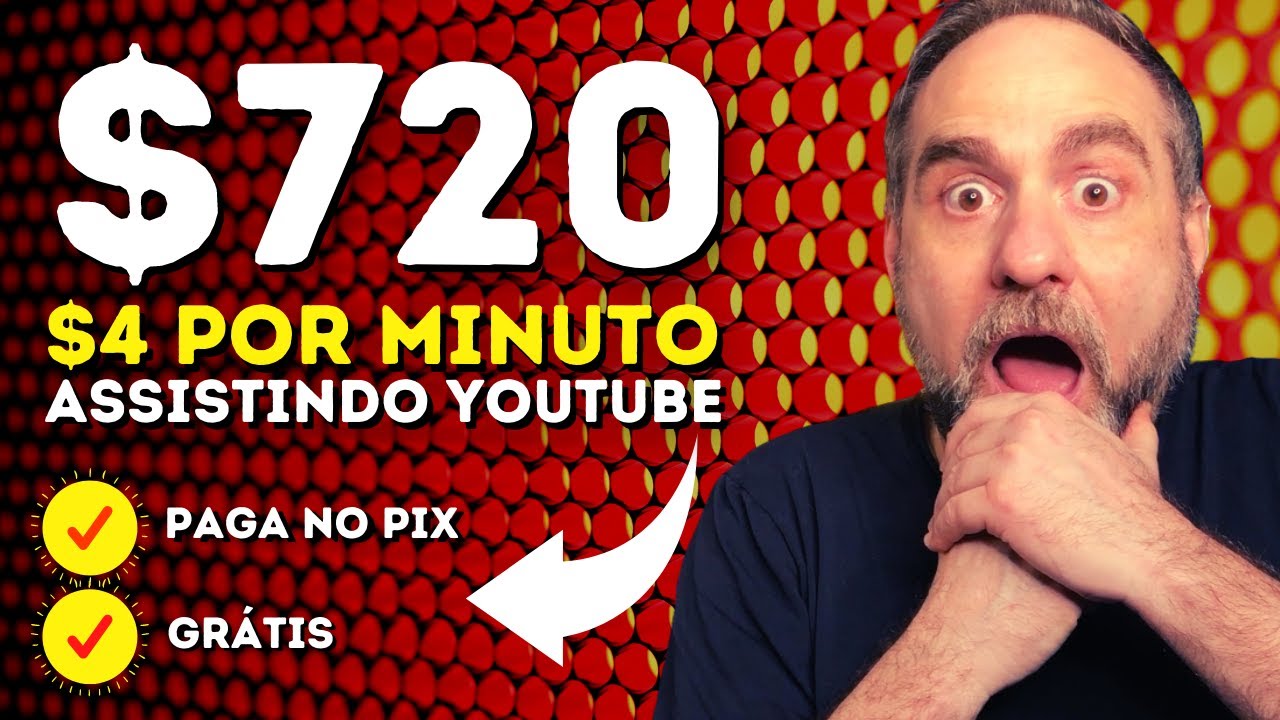 Como ganhar $4 reais por minuto no Pix.Site pagando pra ver vídeos no Youtube.Renda extra em dólar