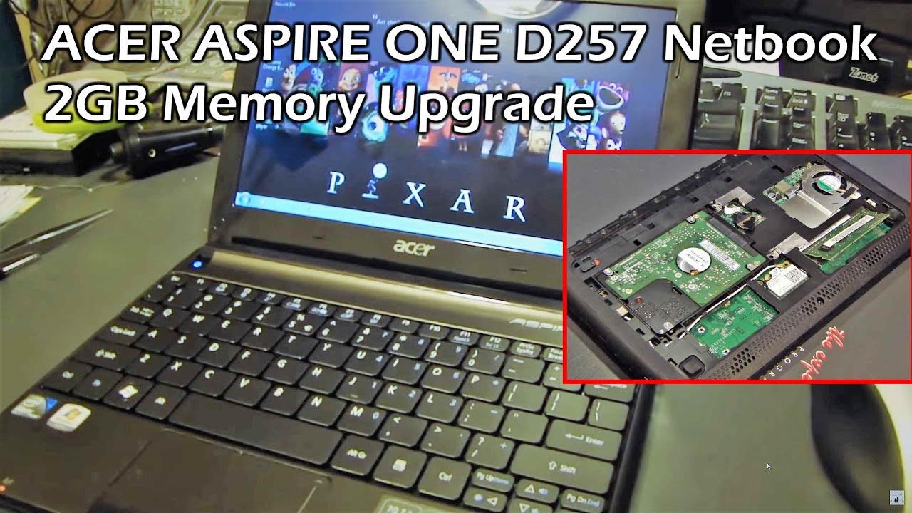 ASPIRE D257 Netbook 2GB Memory Upgrade and Keyboard Swap - YouTube