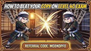 Ninja saga online NSO | best way to beat yourself at lvl 40 exam😎