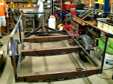 How to turn a boat trailer into a flatbed 8 of 14 - YouTube