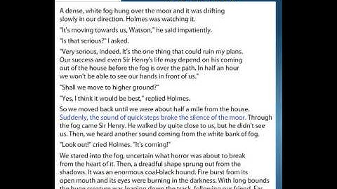 The Hound of the Baskervilles (Text) Excel 7 Module 5