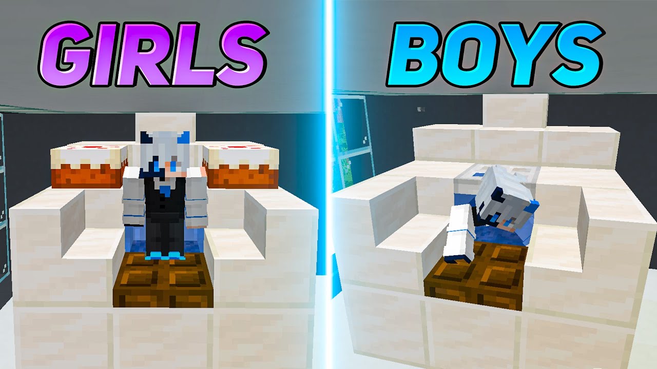 how girls and boys spend time in the toilet minecraft - YouTube