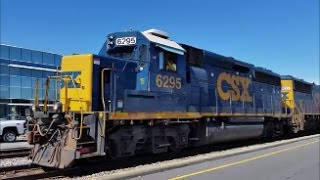 [CSXT]6295 EMD GP40-2 Ex-C&O & 8627 SD50-2 Leads X105-20 With 4 Loaded Cars With 1st Gen K5LA Fay NC