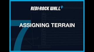 Assigning Terrain:  Redi-Rock Wall+ Retaining Wall Design Software screenshot 4