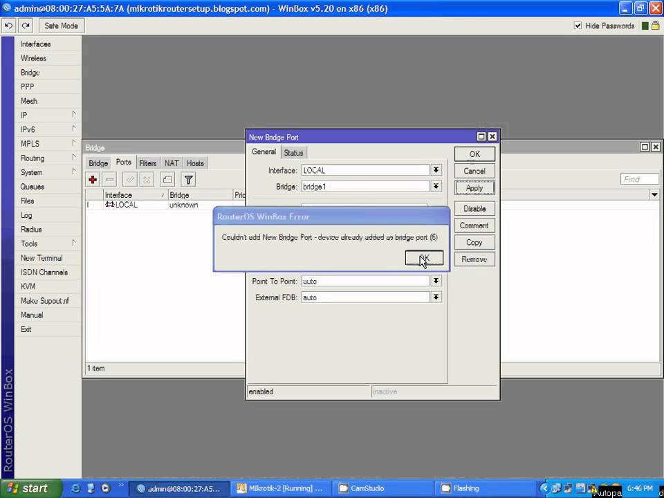 Mikrotik Router Bridge Setup - YouTube