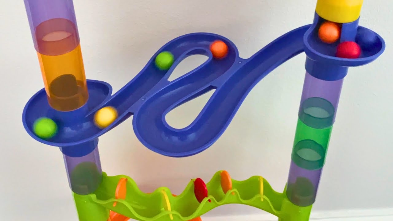 HIGH LADDER ZIGZAG DIY MARBLE RUN RACE ASMR & ASN SENSORY VIDEO 🌟 AWESOME COLOURS & HEALING