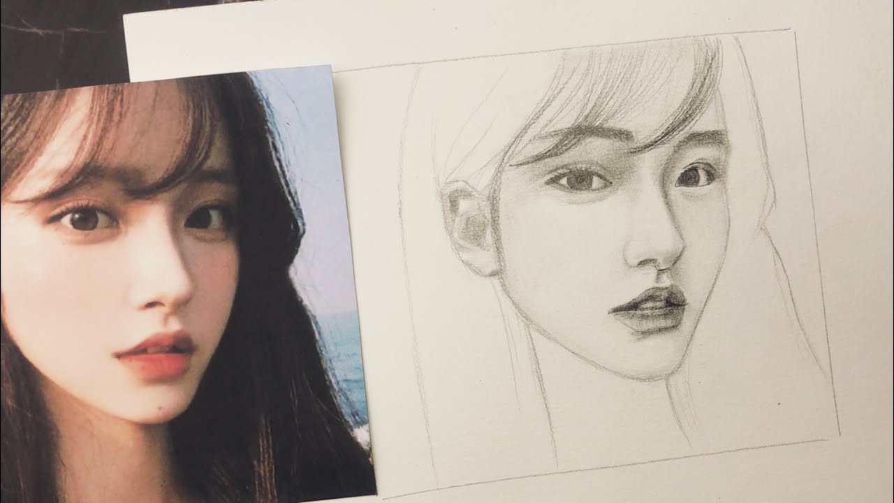 Vẽ Chân Dung | Vẽ Khuôn Mặt Người | Dựng Từ Hình Mẫu | How To Draw Face ✨💕  - Youtube