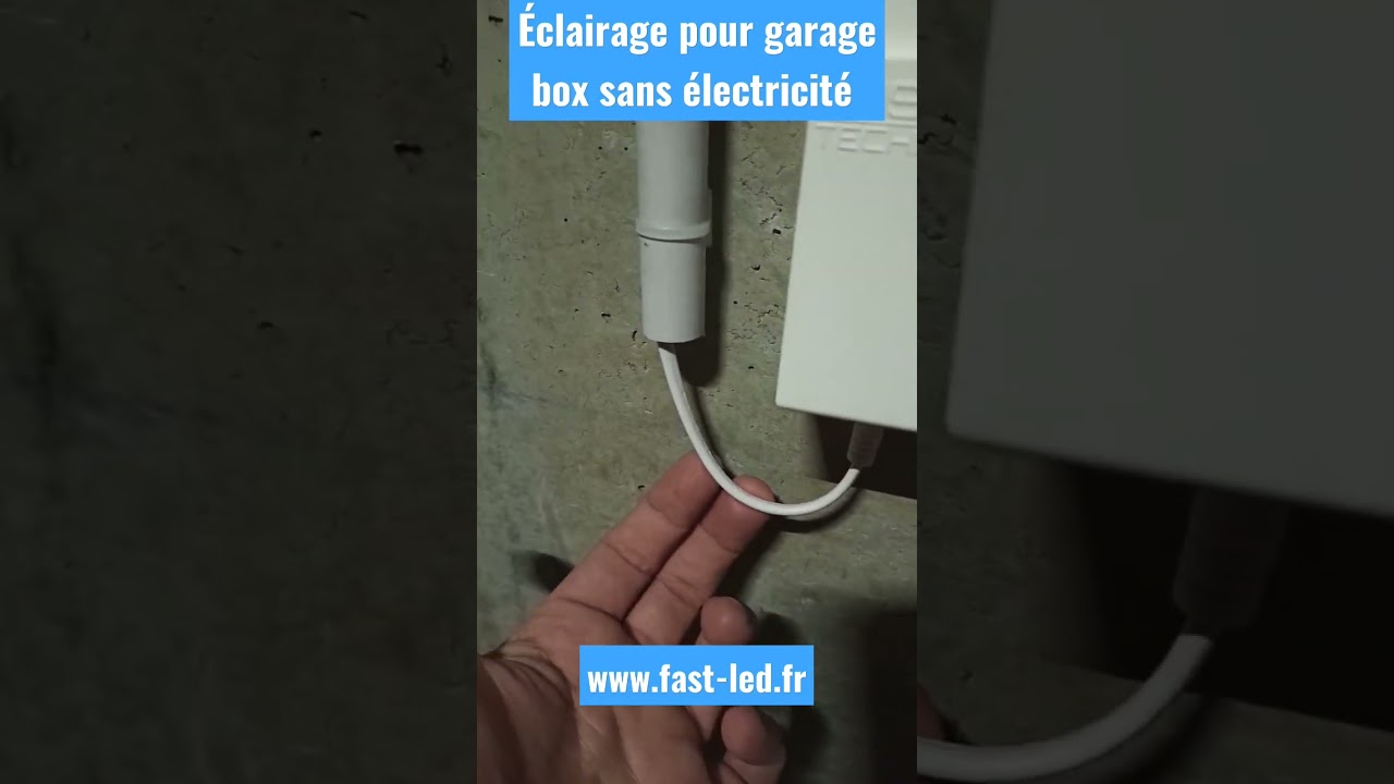 Kit éclairage sans fil sur batterie pour Garage Box Cave sans électricité