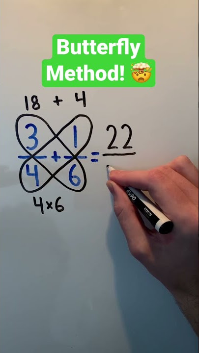 Butterfly Method for Adding Fractions! 🤯 #Shorts #math #maths #mathematics #fractions #mathtrick