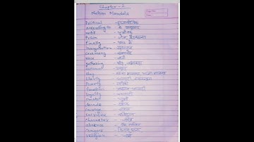 Class 10 english First Flight ch 2 Nelson Mandela most important word meaning First Flight book ch 2