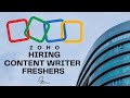 Zoho Hiring Freshers for Content Writer 0 - 1 Years | Gowtham M