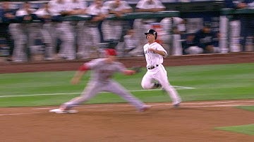 LAA@SEA: Replay shows that Escobar nabs Aoki at first